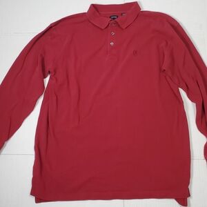 Izod Men's Polo Shirt XLT in Deep Red